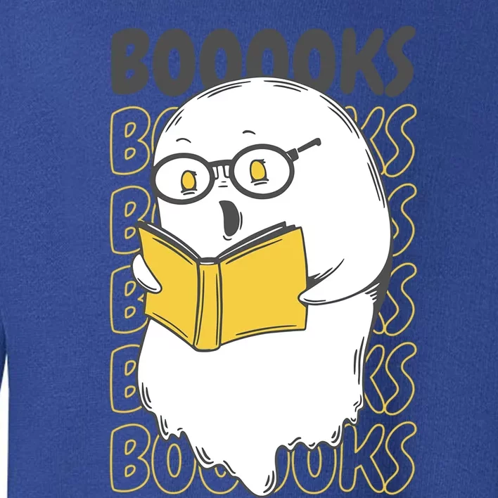 Boooks Funny Cartoon Ghost Reading Books Library Halloween Meaningful Gift Toddler Sweatshirt