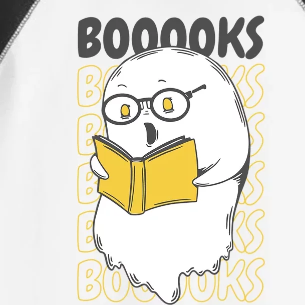 Boooks Funny Cartoon Ghost Reading Books Library Halloween Meaningful Gift Toddler Fine Jersey T-Shirt