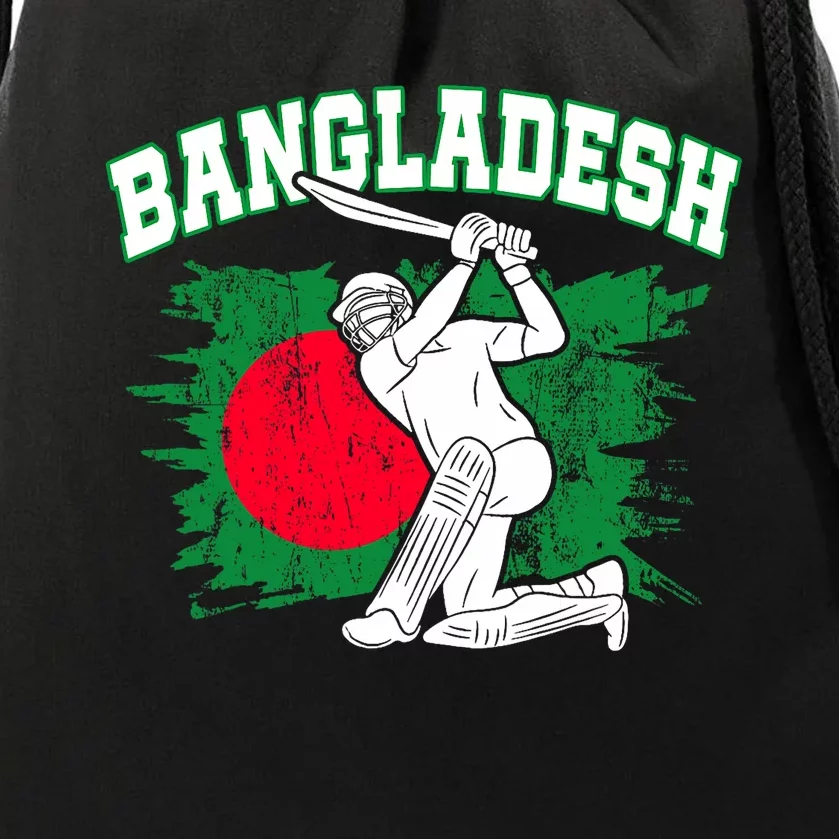 Bangladesh Flag Cricket 2024 Fans Player Coach Bangladeshi Trendy Drawstring Bag