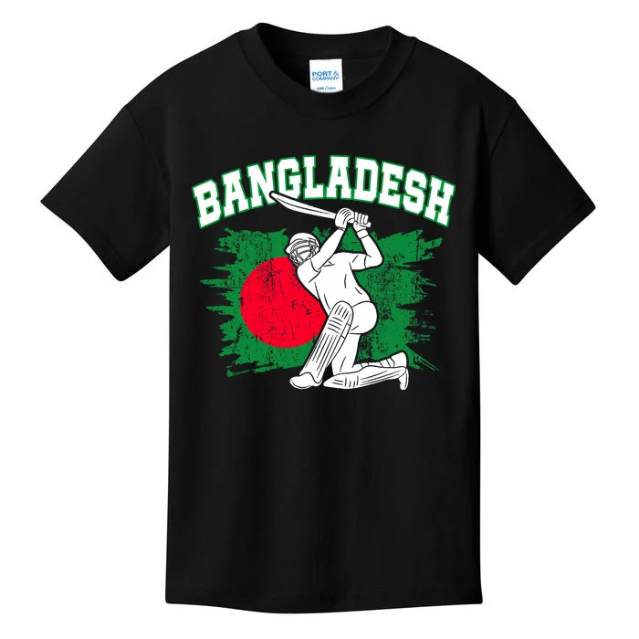 Bangladesh Flag Cricket 2024 Fans Player Coach Bangladeshi Trendy Kids T-Shirt