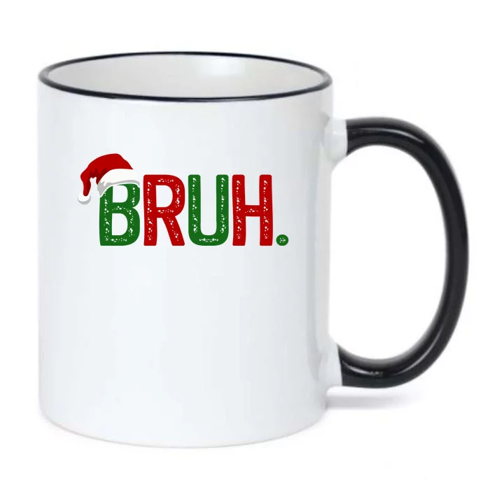 Bruh Funny Christmas Holiday Black Color Changing Mug