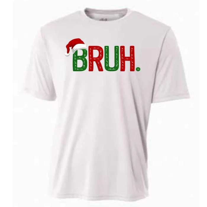 Bruh Funny Christmas Holiday Cooling Performance Crew T-Shirt