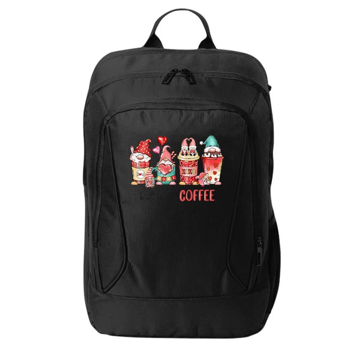 But First Coffee Gnomes Happy Valentines Day Coffee Lovers City Backpack