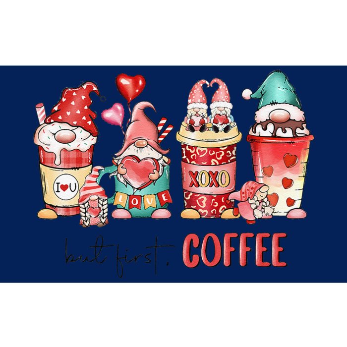 But First Coffee Gnomes Happy Valentines Day Coffee Lovers Bumper Sticker