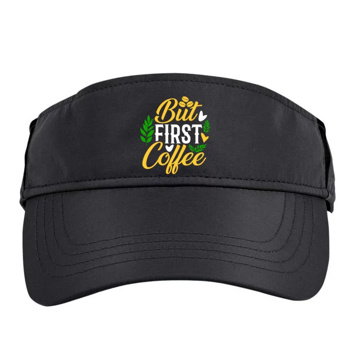 But First Coffee Graphic Adult Drive Performance Visor