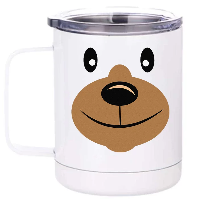 BEAR FACE Costume Halloweens Outfit Front & Back 12oz Stainless Steel Tumbler Cup