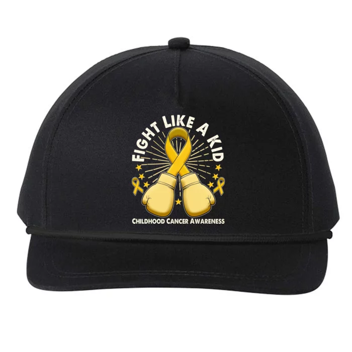 Boxing Fight Childhood Cancer Awareness Snapback Five-Panel Rope Hat