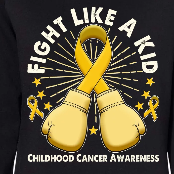 Boxing Fight Childhood Cancer Awareness Womens California Wash Sweatshirt