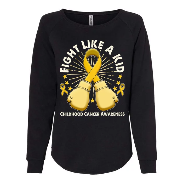 Boxing Fight Childhood Cancer Awareness Womens California Wash Sweatshirt