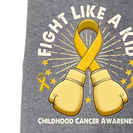 Boxing Fight Childhood Cancer Awareness Doggie 3-End Fleece Hoodie