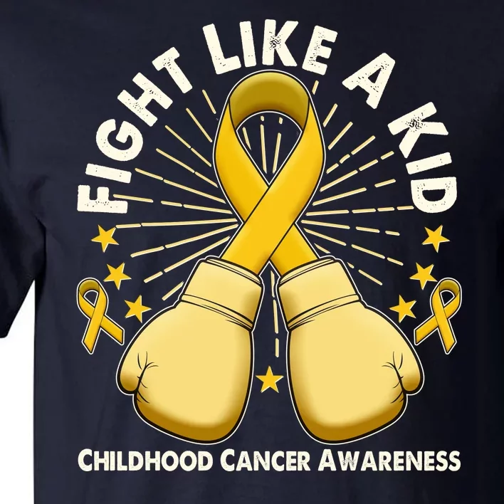 Boxing Fight Childhood Cancer Awareness Tall T-Shirt