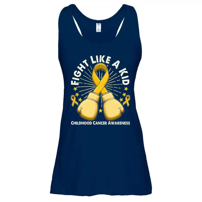 Boxing Fight Childhood Cancer Awareness Ladies Essential Flowy Tank