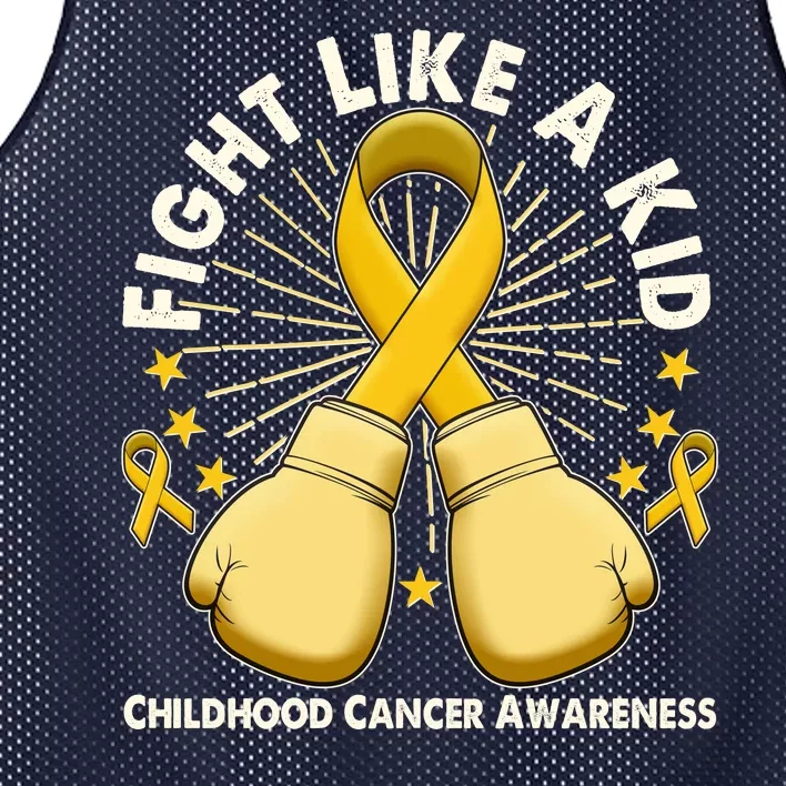 Boxing Fight Childhood Cancer Awareness Mesh Reversible Basketball Jersey Tank