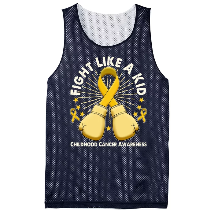 Boxing Fight Childhood Cancer Awareness Mesh Reversible Basketball Jersey Tank