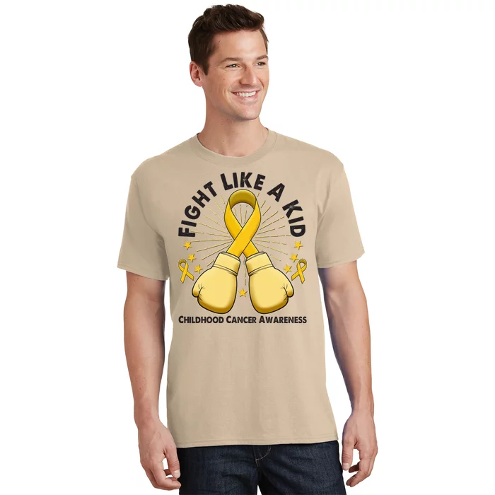 Boxing Fight Childhood Cancer Awareness T-Shirt