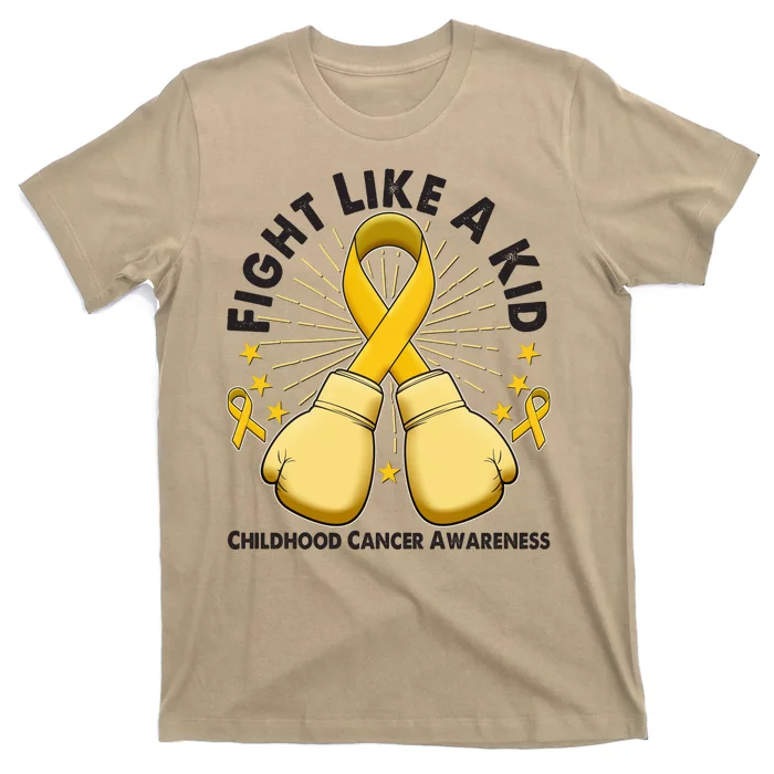 Boxing Fight Childhood Cancer Awareness T-Shirt