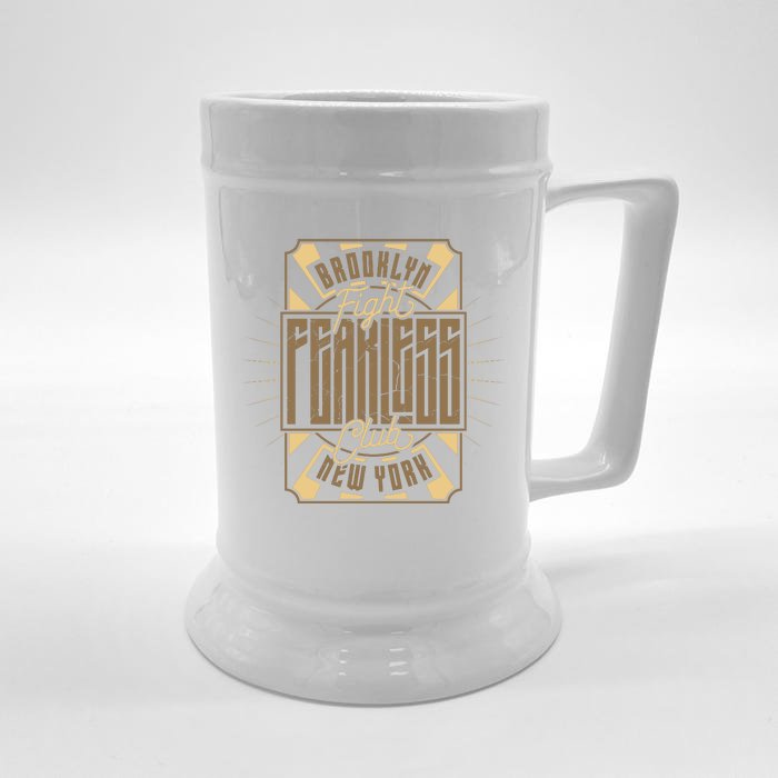 Brooklyn Fight Club Front & Back Beer Stein