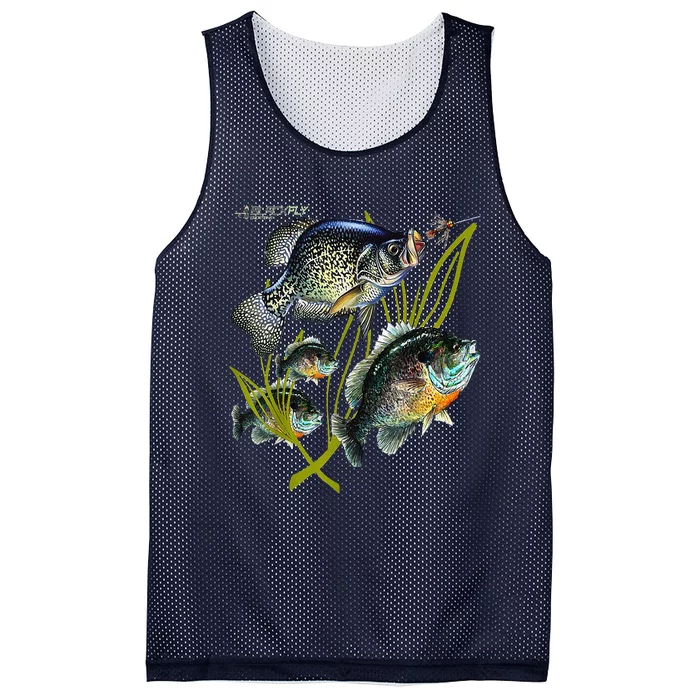 Black Fly Crappie Bluegill Fishing Panfish Flies Jig Mesh Reversible Basketball Jersey Tank