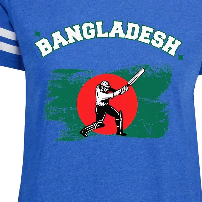 Bangladesh Flag Cricket Jersey Fans Player Enza Ladies Jersey Football T-Shirt