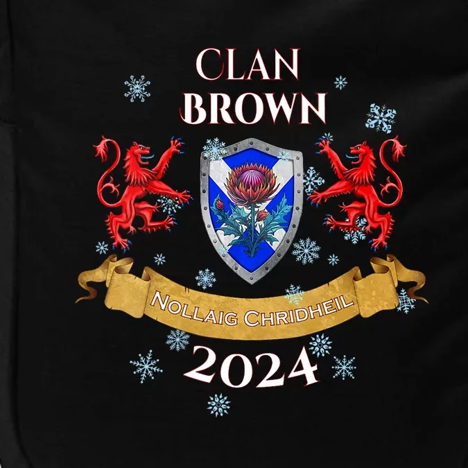 Brown Family Christmas 2024 Scottish Clan Vneck Impact Tech Backpack