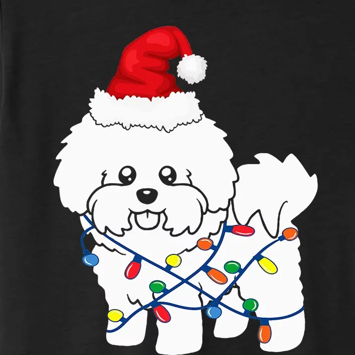 Bichon Frise Christmas Light Funny Dog Lover Gift ChromaSoft Performance T-Shirt