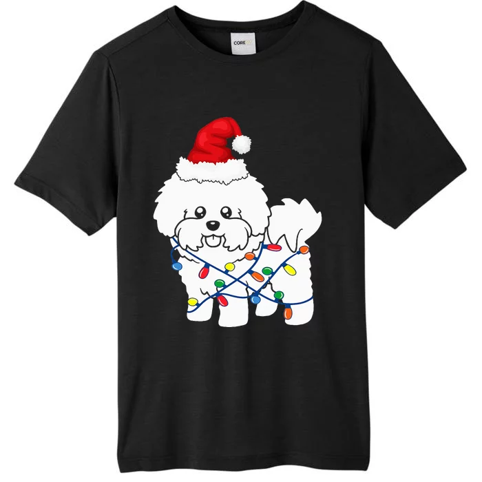 Bichon Frise Christmas Light Funny Dog Lover Gift ChromaSoft Performance T-Shirt