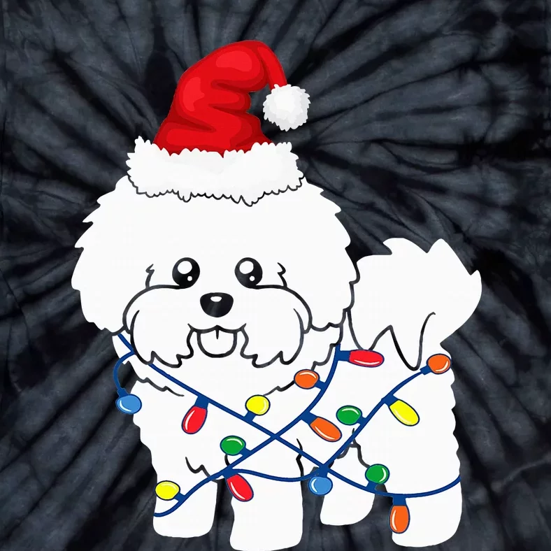 Bichon Frise Christmas Light Funny Dog Lover Gift Tie-Dye T-Shirt