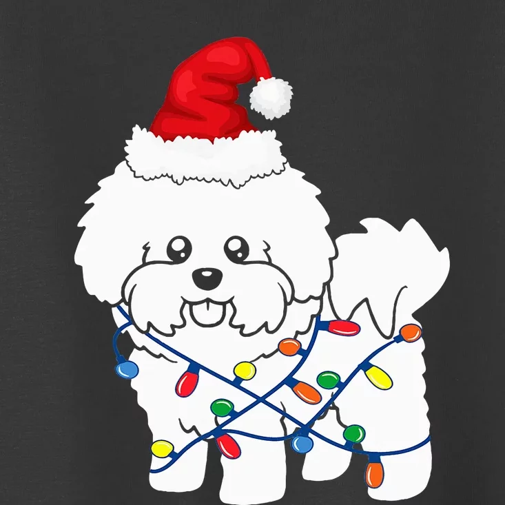 Bichon Frise Christmas Light Funny Dog Lover Gift Toddler T-Shirt