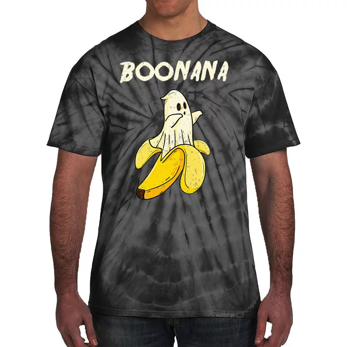 Boonana Funny Cute Banana Ghost Halloween Banana Lover Gifts Tie-Dye T-Shirt