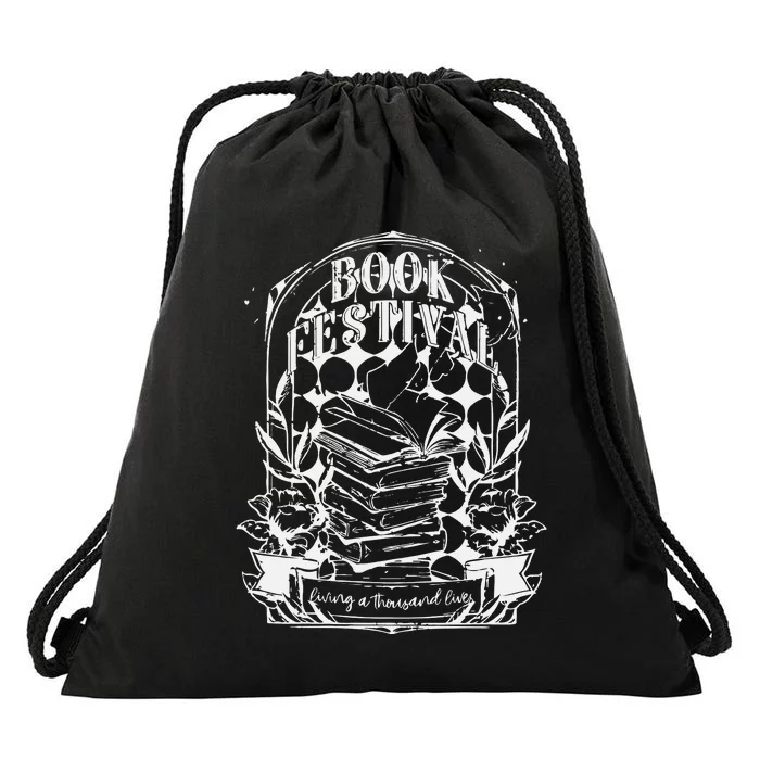 Book Festival Comfort Colors Garment Dyed Heavyweight Drawstring Bag