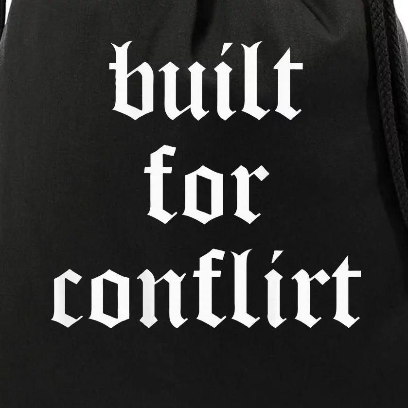 Built For Conflict Funny Gym Workout Lovers Drawstring Bag