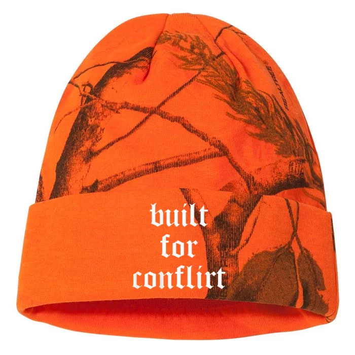 Built For Conflict Funny Gym Workout Lovers Kati - 12in Camo Beanie