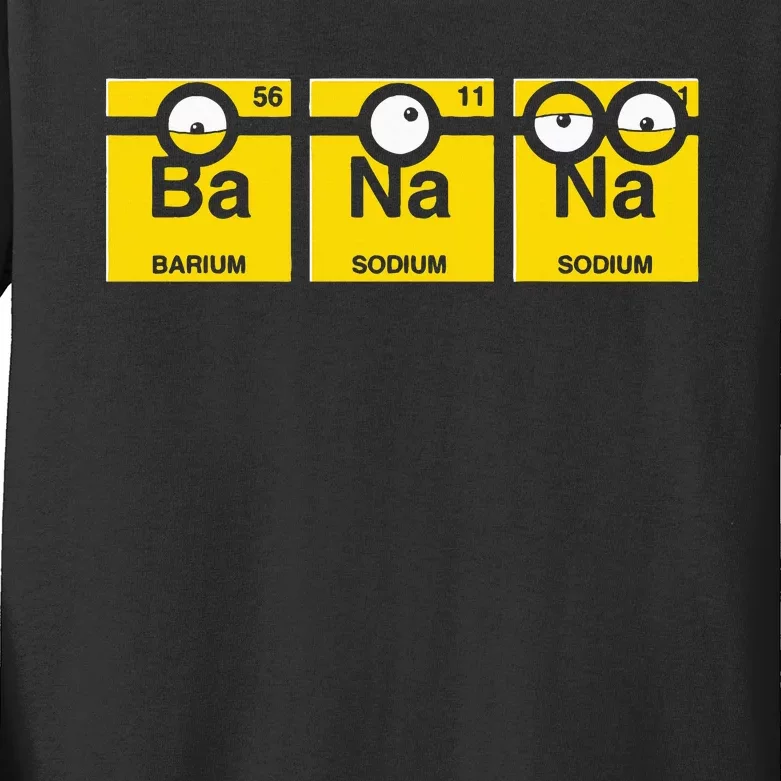 Banana Funny Chemistry Kids Long Sleeve Shirt