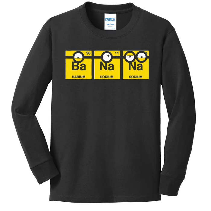 Banana Funny Chemistry Kids Long Sleeve Shirt