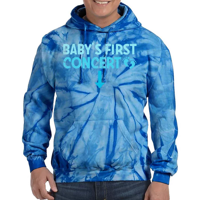 Babys First Concert Pregnant First Concert Music Event Tie Dye Hoodie