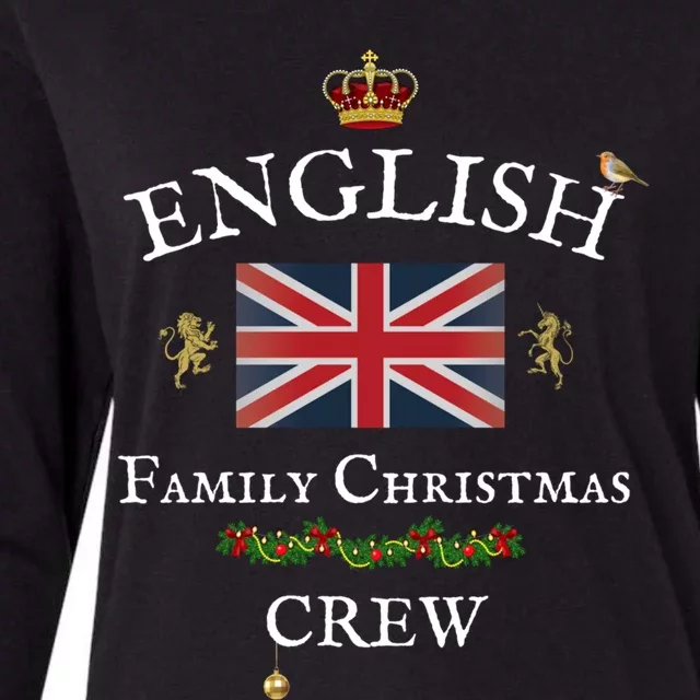 British Family Christmas Crew Union Jack Flag United Kingdom Cool Gift Womens Cotton Relaxed Long Sleeve T-Shirt