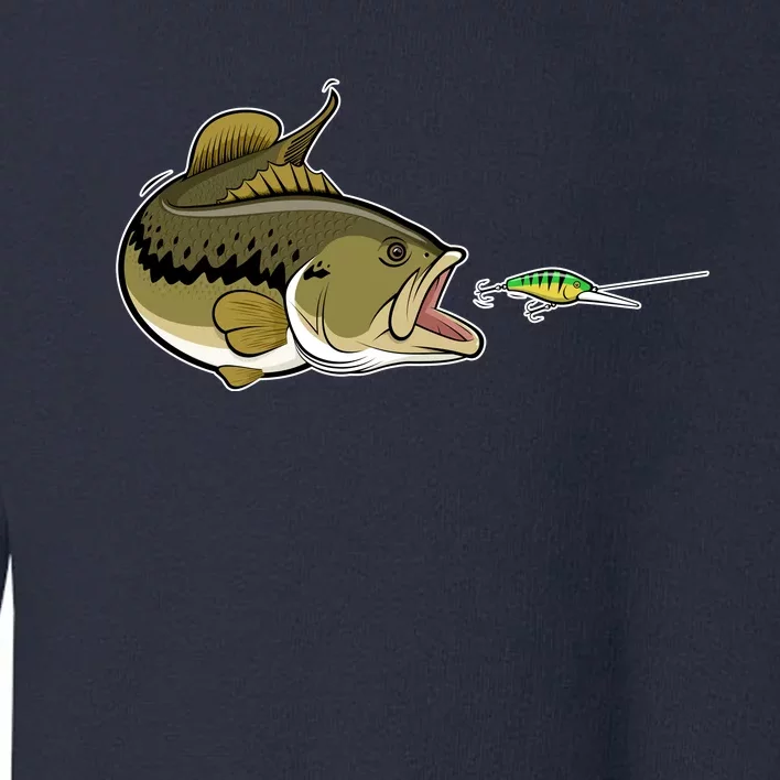 Bass Fish Chasing Lure Hook Fishing Fan Toddler Sweatshirt