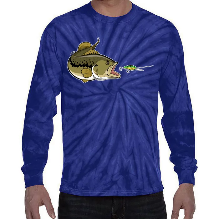 Bass Fish Chasing Lure Hook Fishing Fan Tie-Dye Long Sleeve Shirt