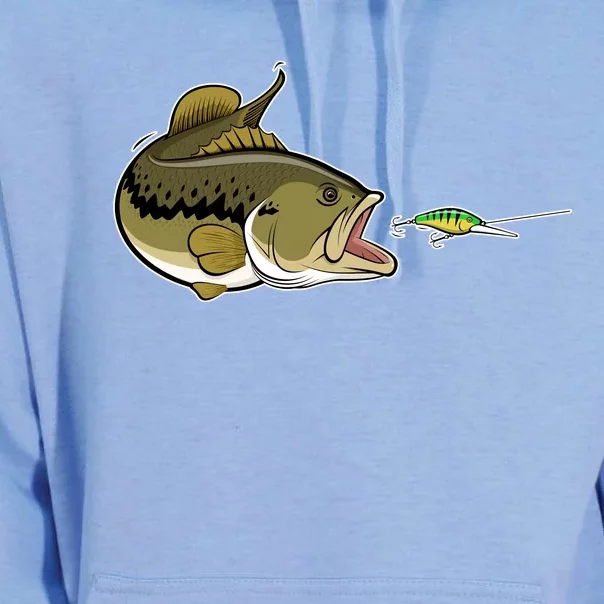 Bass Fish Chasing Lure Hook Fishing Fan Unisex Surf Hoodie