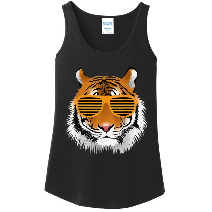 Birthday for Cool Tiger Striped Animal Theme Part Ladies Essential Tank