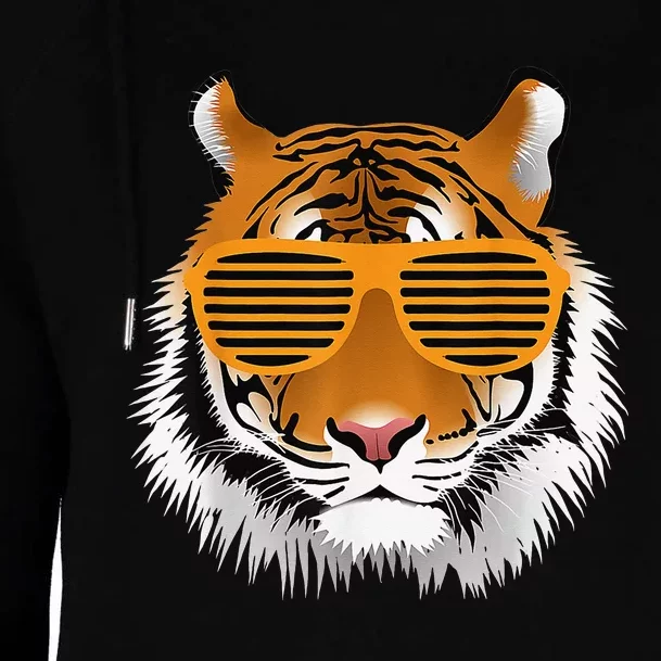 Birthday for Cool Tiger Striped Animal Theme Part Womens Funnel Neck Pullover Hood