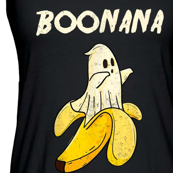 Boonana Funny Cute Banana Ghost Halloween Banana Lover Gifts Ladies Essential Flowy Tank