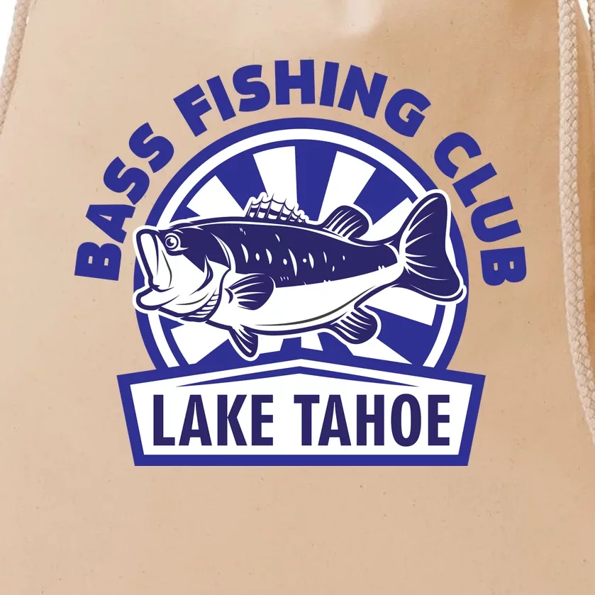 Bass Fishing Club Lake Tahoe Drawstring Bag