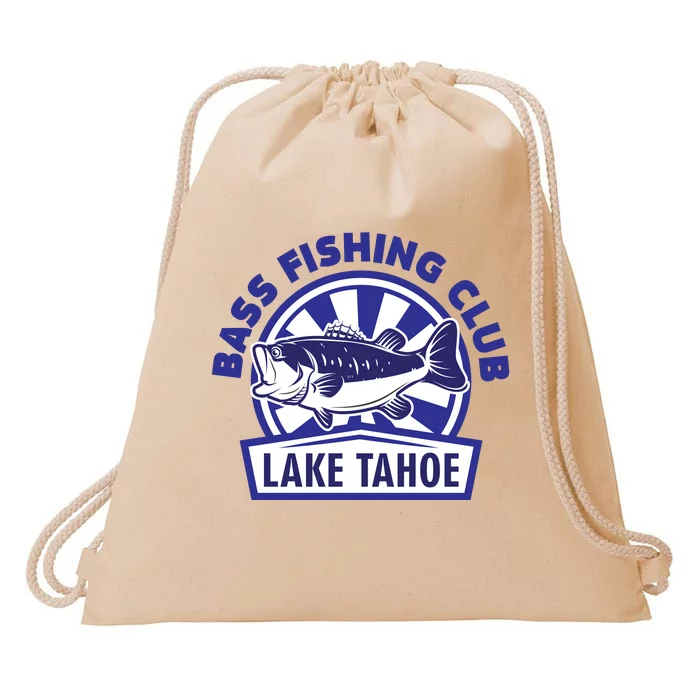 Bass Fishing Club Lake Tahoe Drawstring Bag