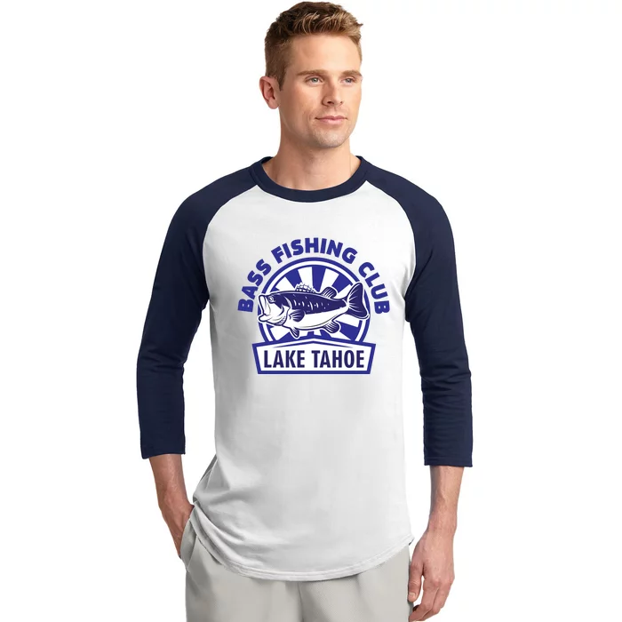 Bass Fishing Club Lake Tahoe Baseball Sleeve Shirt