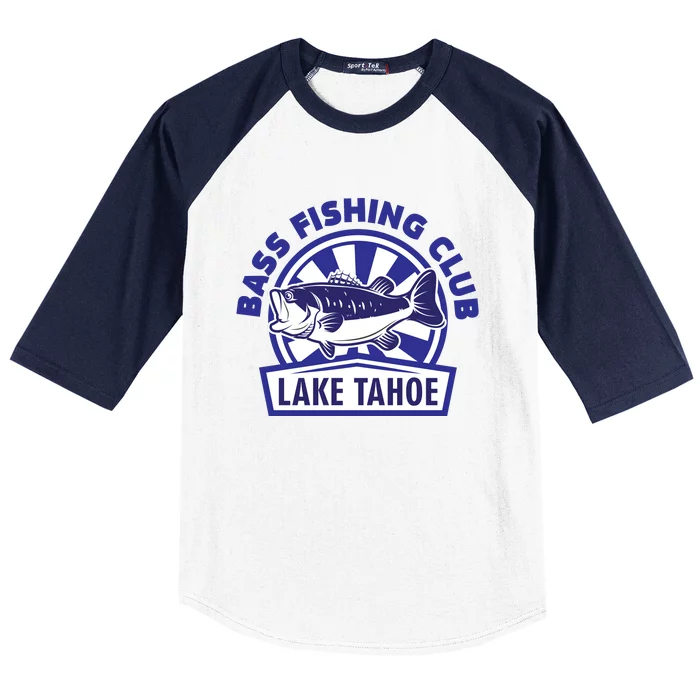 Bass Fishing Club Lake Tahoe Baseball Sleeve Shirt