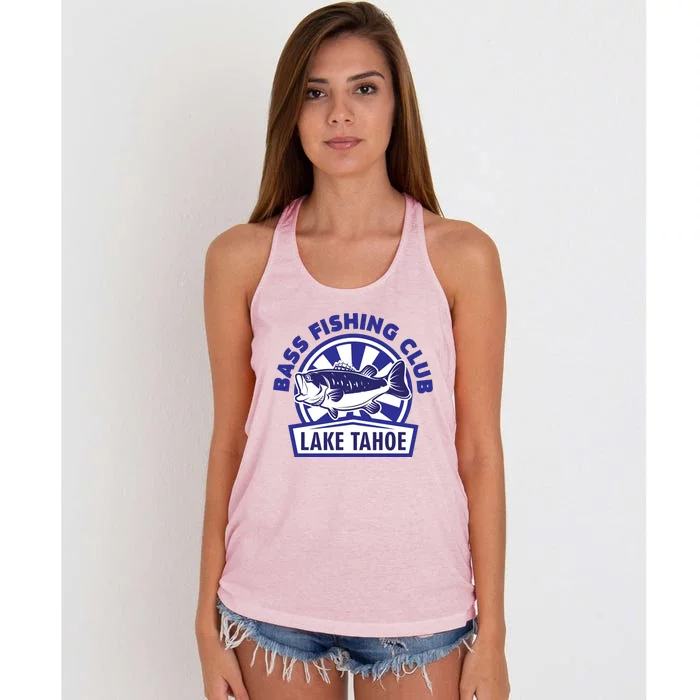 Bass Fishing Club Lake Tahoe Women's Knotted Racerback Tank