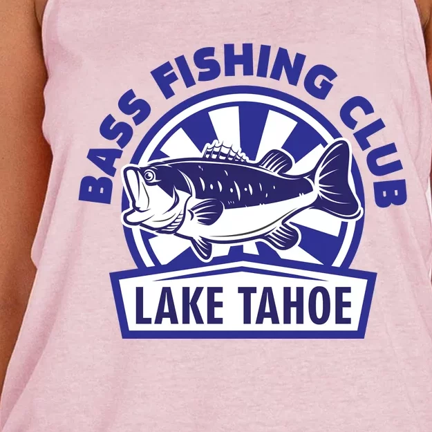 Bass Fishing Club Lake Tahoe Women's Knotted Racerback Tank