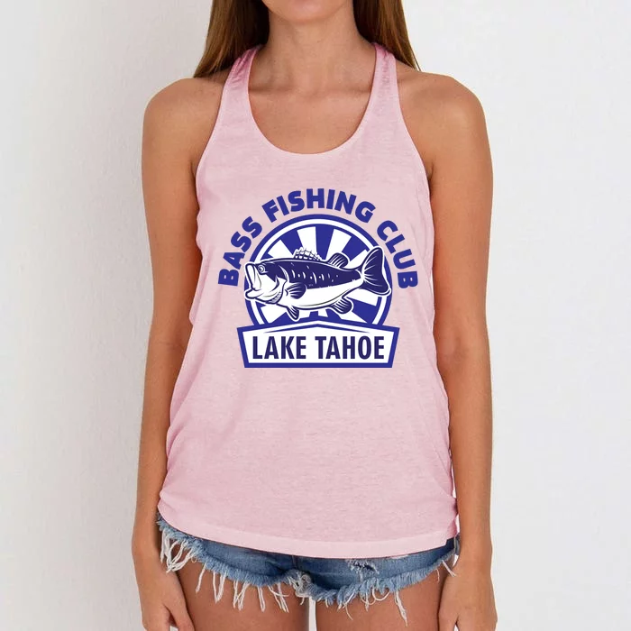 Bass Fishing Club Lake Tahoe Women's Knotted Racerback Tank