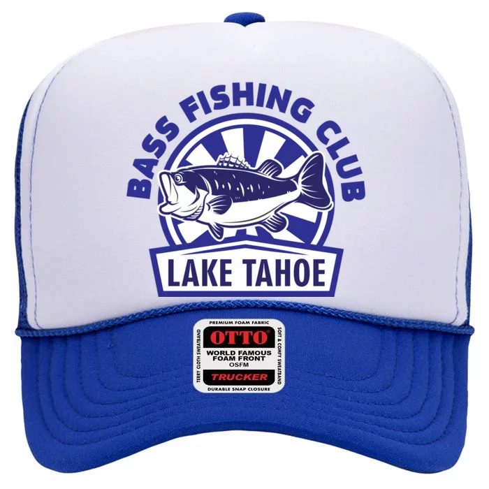 Bass Fishing Club Lake Tahoe High Crown Mesh Trucker Hat